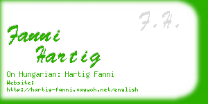 fanni hartig business card